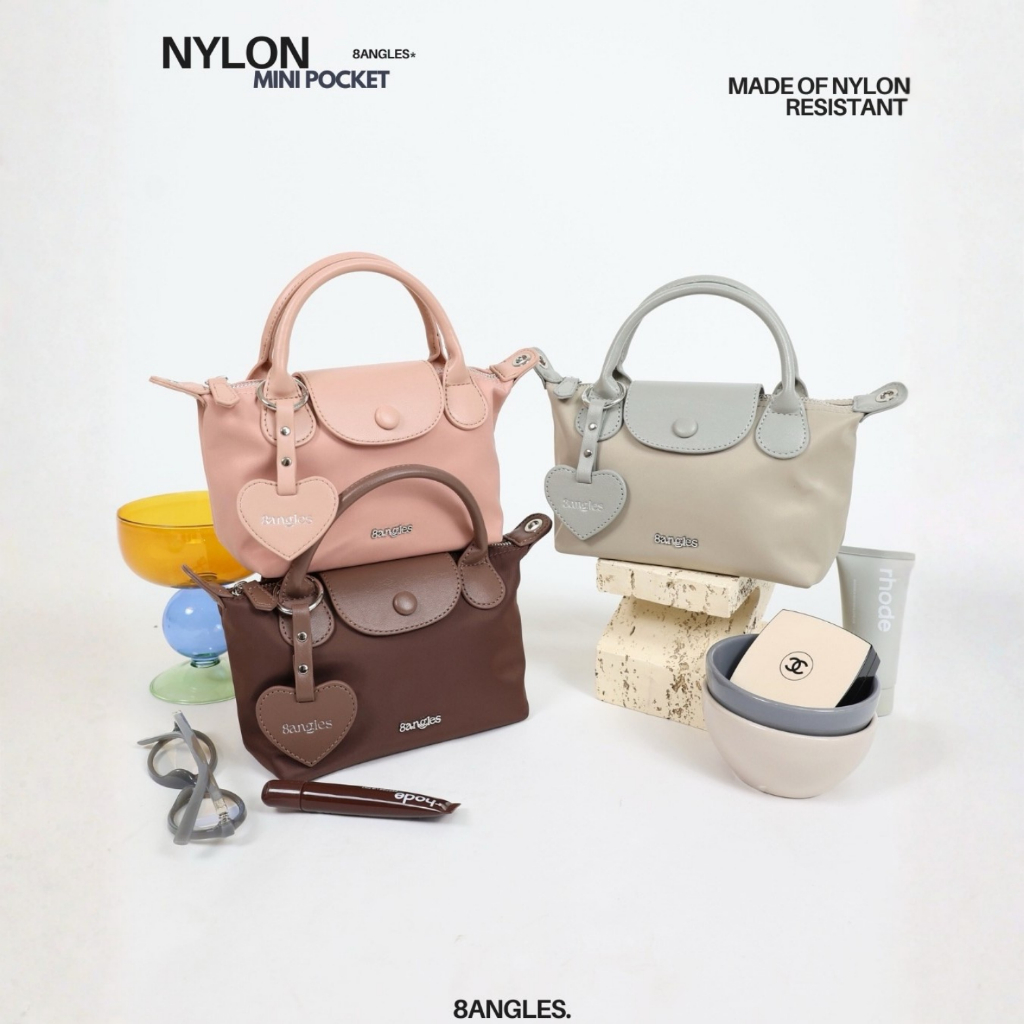 [AVAILABLE] 8angles Mini Pocket Nylon Crossbody Shoulder Bag 8inch Small and Beautiful Waterproof