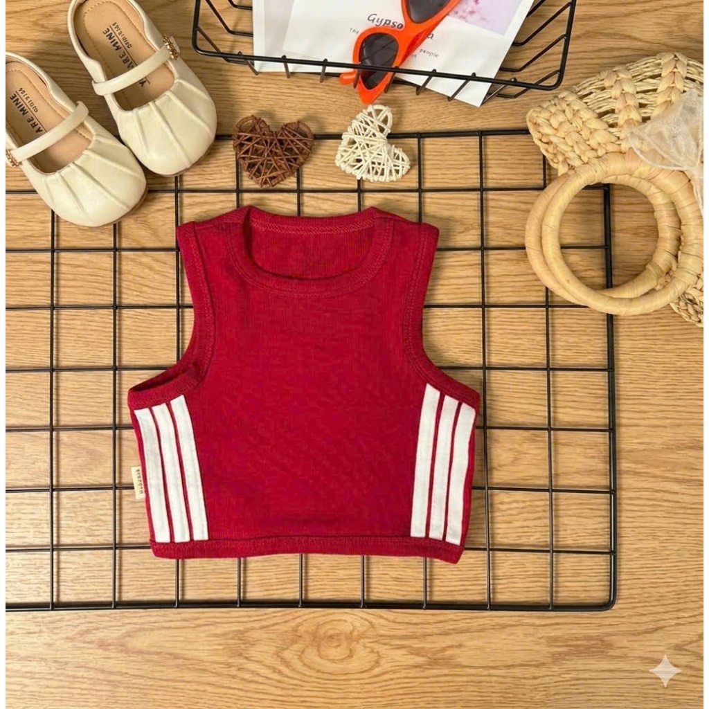 เสื้อกล้ามเด็กผู้หญิง 9-35 กก. ผ้ายืดซับเหงื่อ 4 ทาง