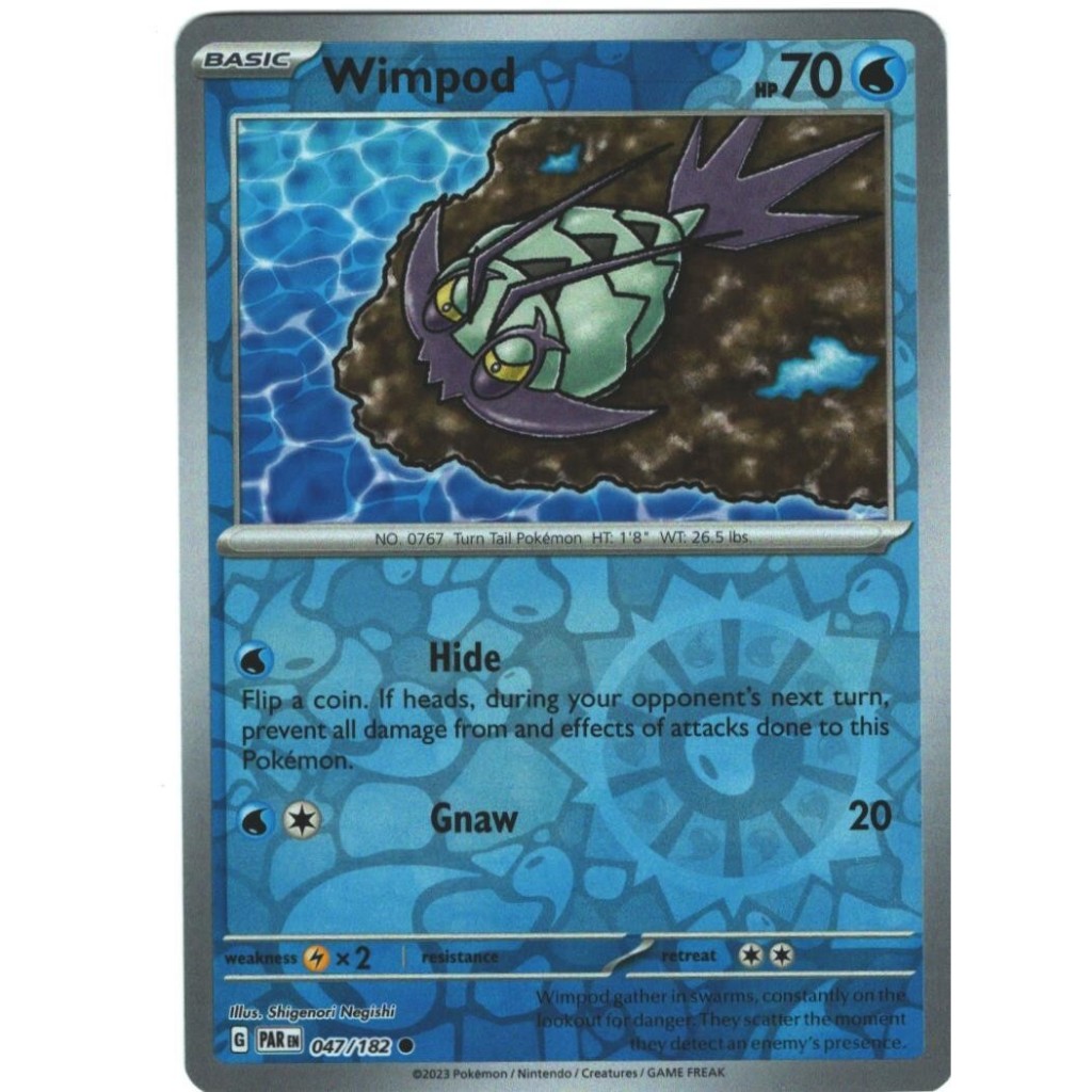 [การ์ดโปเกมอน EN] Wimpod 047/2182 Paradox Rift (PAR) Reversible Holo