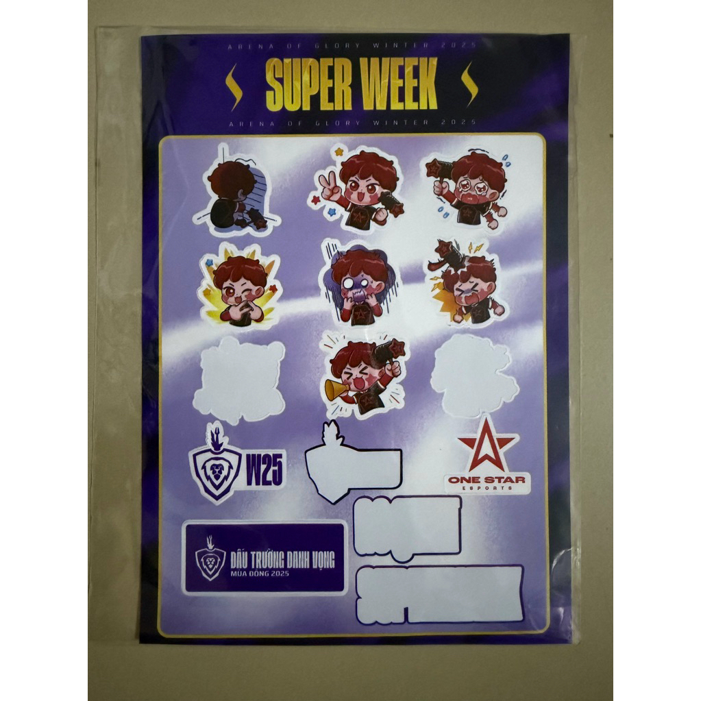 สติ๊กเกอร์มาสคอตครึ่งแผ่น Starbea 1S One Star AOG Super Week Lien Quan Mobile โดย Garena