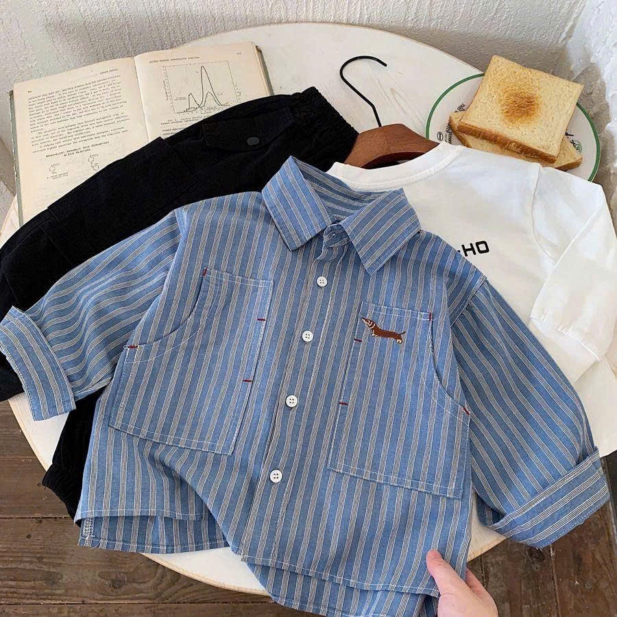 H2602A21 - เสื้อเชิ้ตลายตารางหมากรุกสําหรับเด็ก 90-140