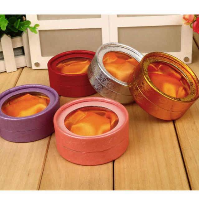 Bp.store| ชุดกล่องใส่สร้อยคอ ต่างหู ต่างหู ต่างหู สุดหรู ทรงกลม 2 ชิ้น