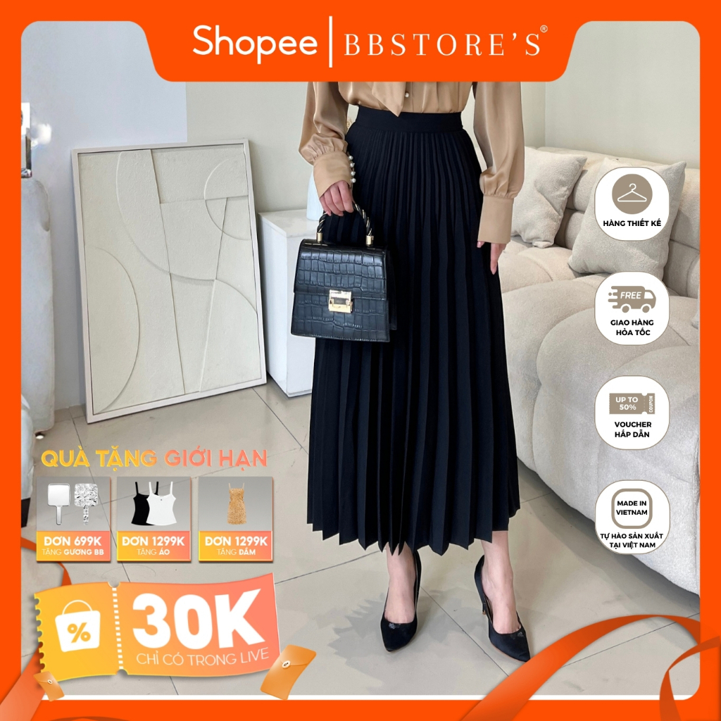 BBSTORES กระโปรงสํานักงานบานจีบแฟชั่นหรูหรา - V2146