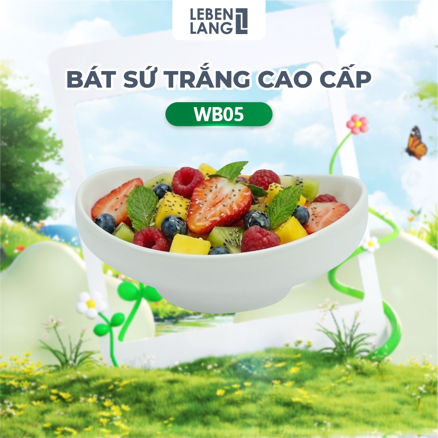 LEBENANG WB05 ชามเซรามิกคุณภาพสูง, 21x21.5CM | THICK PORCELAIN, ต้านทานความร้อน, อาหารปลอดภัย