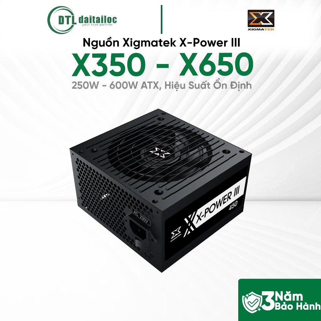Xigmatek X-Power III 450W 600W 450W 350W 550W พาวเวอร์ซัพพลาย | ของแท้ | 36เดือน