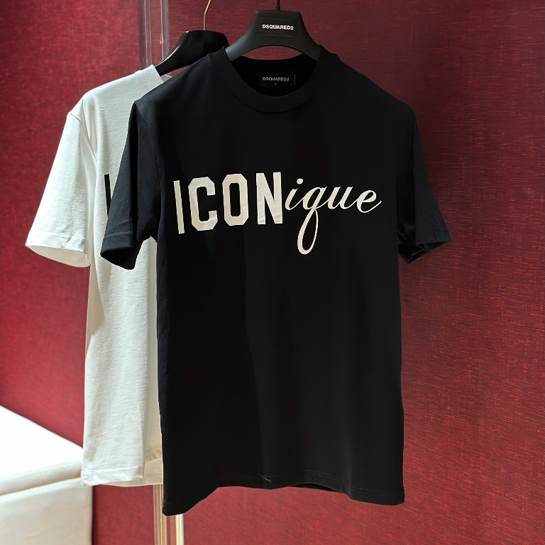 เสื้อยืด DSQ ICONgue ลายใหม่ล่าสุด - เสื้อยืด DSQ พร้อมวัสดุยืดสุดเท่