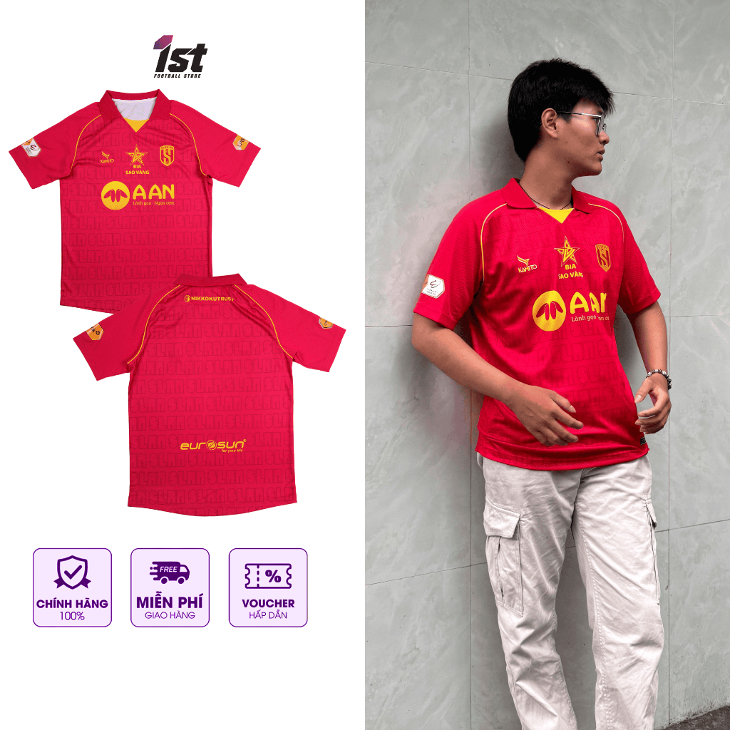 เสื้อฟุตบอล Song Lam Nghe An Club V.League 2024-2025 Season Red - Kamito