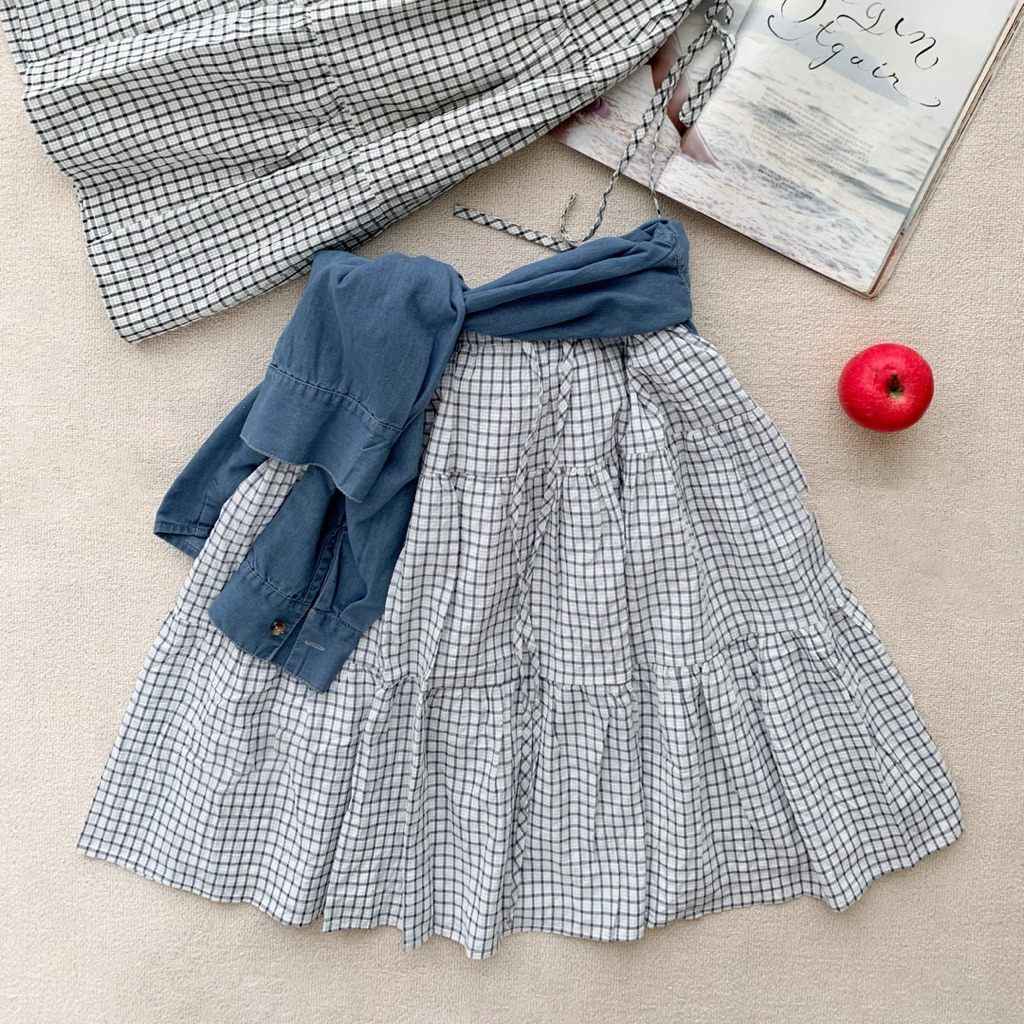 กระโปรงลายสก๊อตบาน A-layer 5670