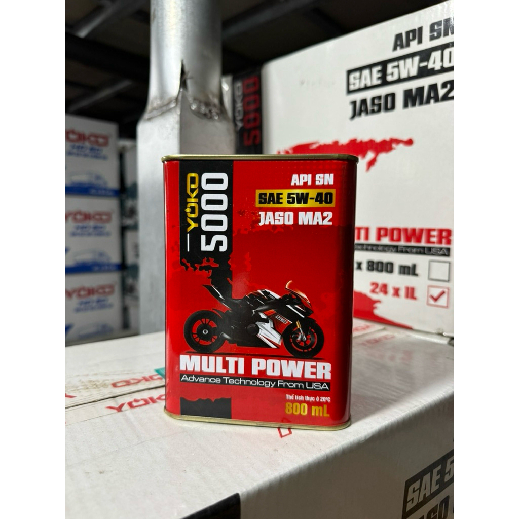 [GENUINE] YOKO 5000 5w40 SN Motorcycle Lubricant (SQUARE CAN) สําหรับรถยนต์แบบแมนนวล