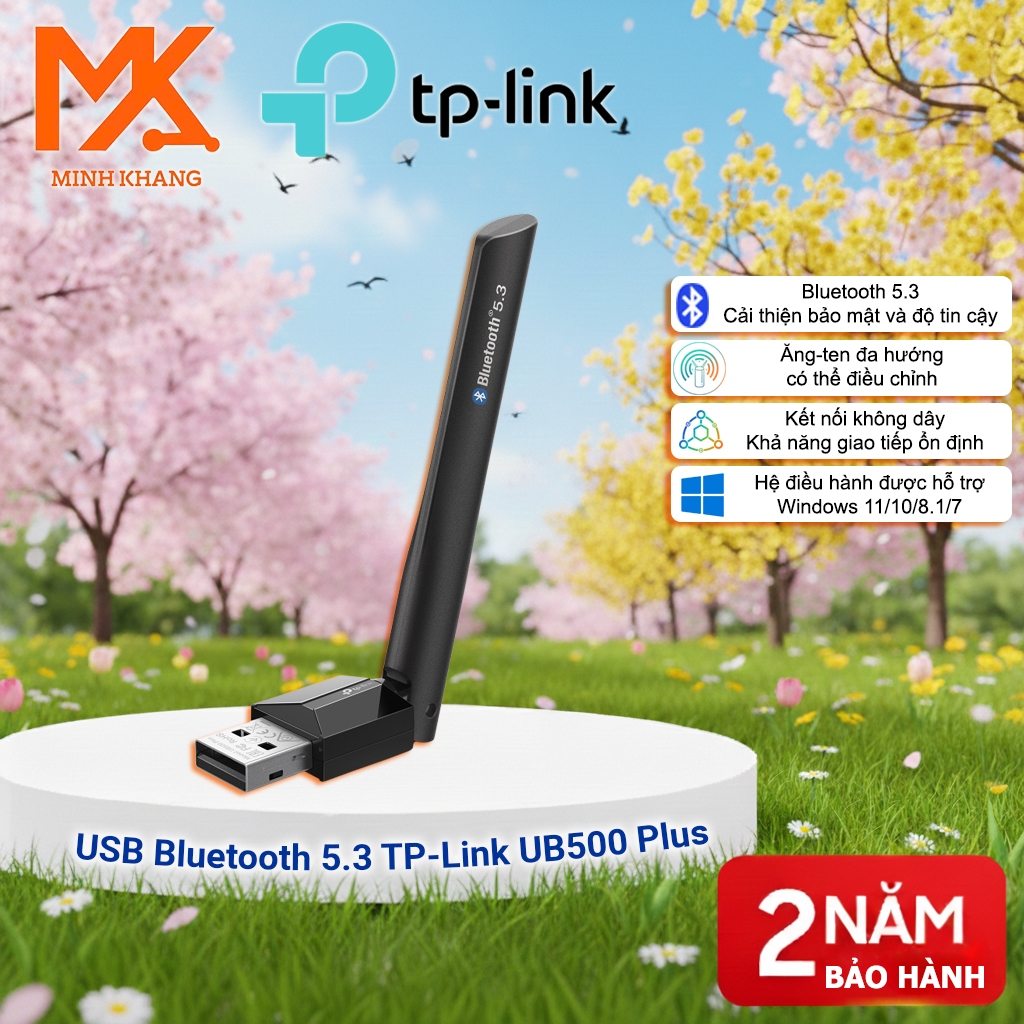 [ของแท้ TP-Link] TP-Link UB500 Plus USB Bluetooth 5.3 – เครื่องรับส่งสัญญาณบลูทูธสําหรับพีซี/แล็ปท็อ