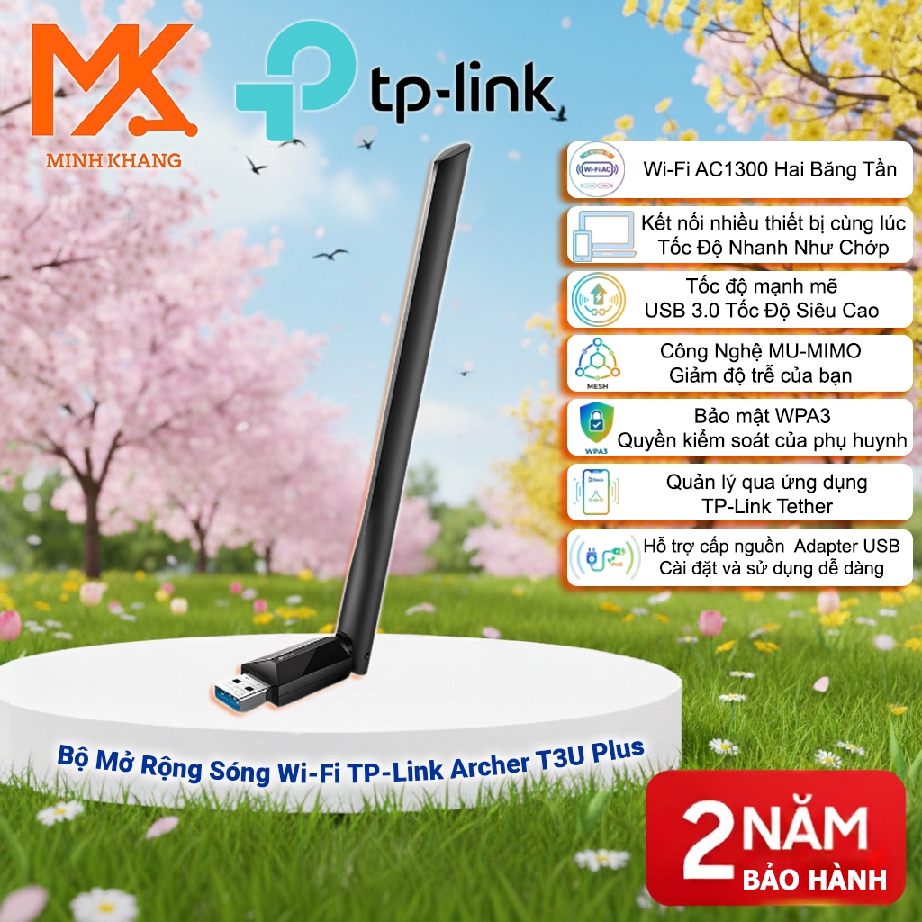 TP-Link Archer T3U Nano AC1300 – USB Wi-Fi Nano MU-MIMO ความเร็วสูง