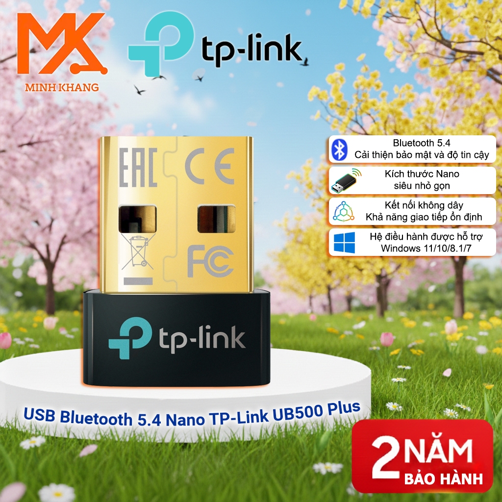 [ของแท้ TP-Link] TP-Link UB500 Bluetooth 5.4 Nano USB Bluetooth – การเชื่อมต่อที่เสถียร รองรับ Windo