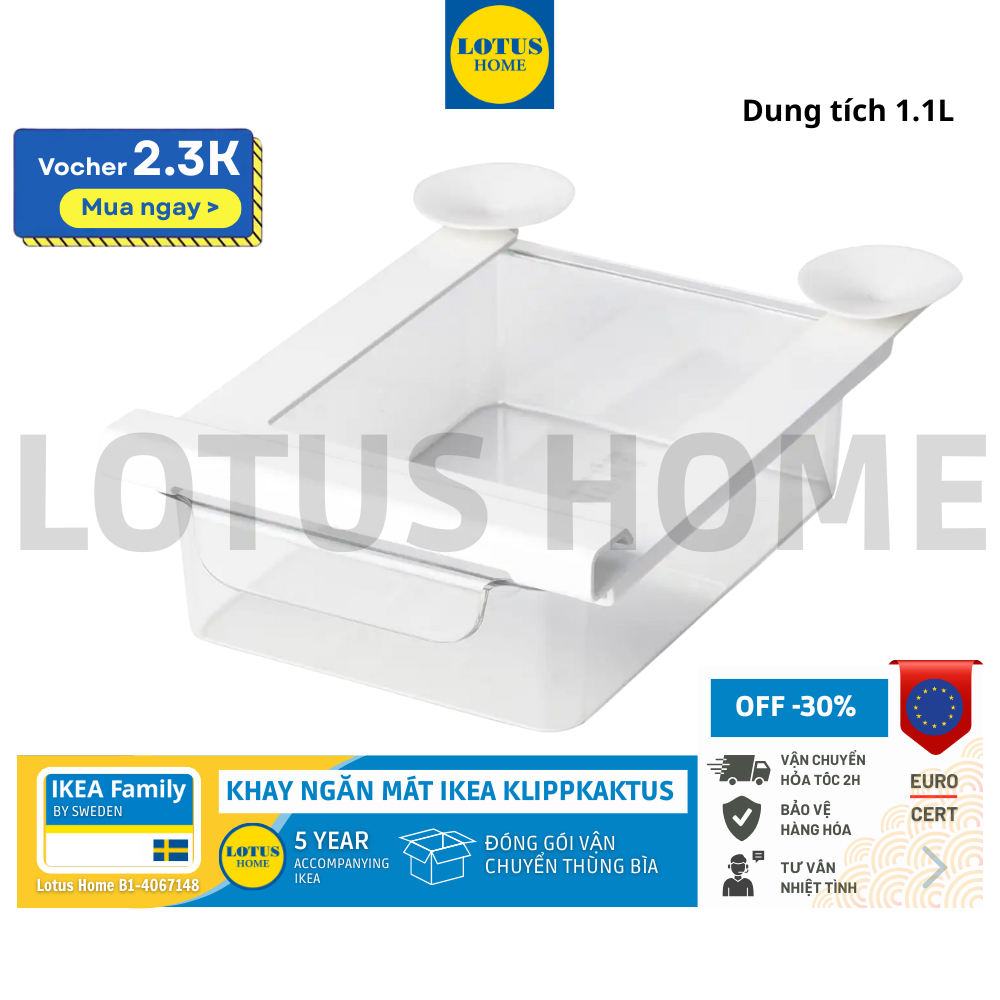 IKEA ถาดเก็บของในตู้เย็นประหยัดพื้นที่ IKEA KLIPPKALTUS