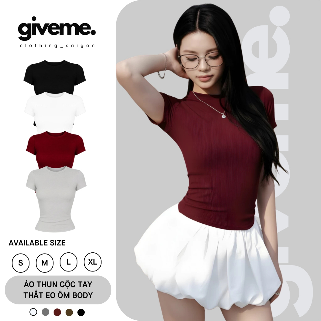 [B18 TEE - SLIM FITS] เสื้อยืดเข้ารูป Cotton Smooth Stretch เอว Form Justdun B18 Giveme.clothing_sai