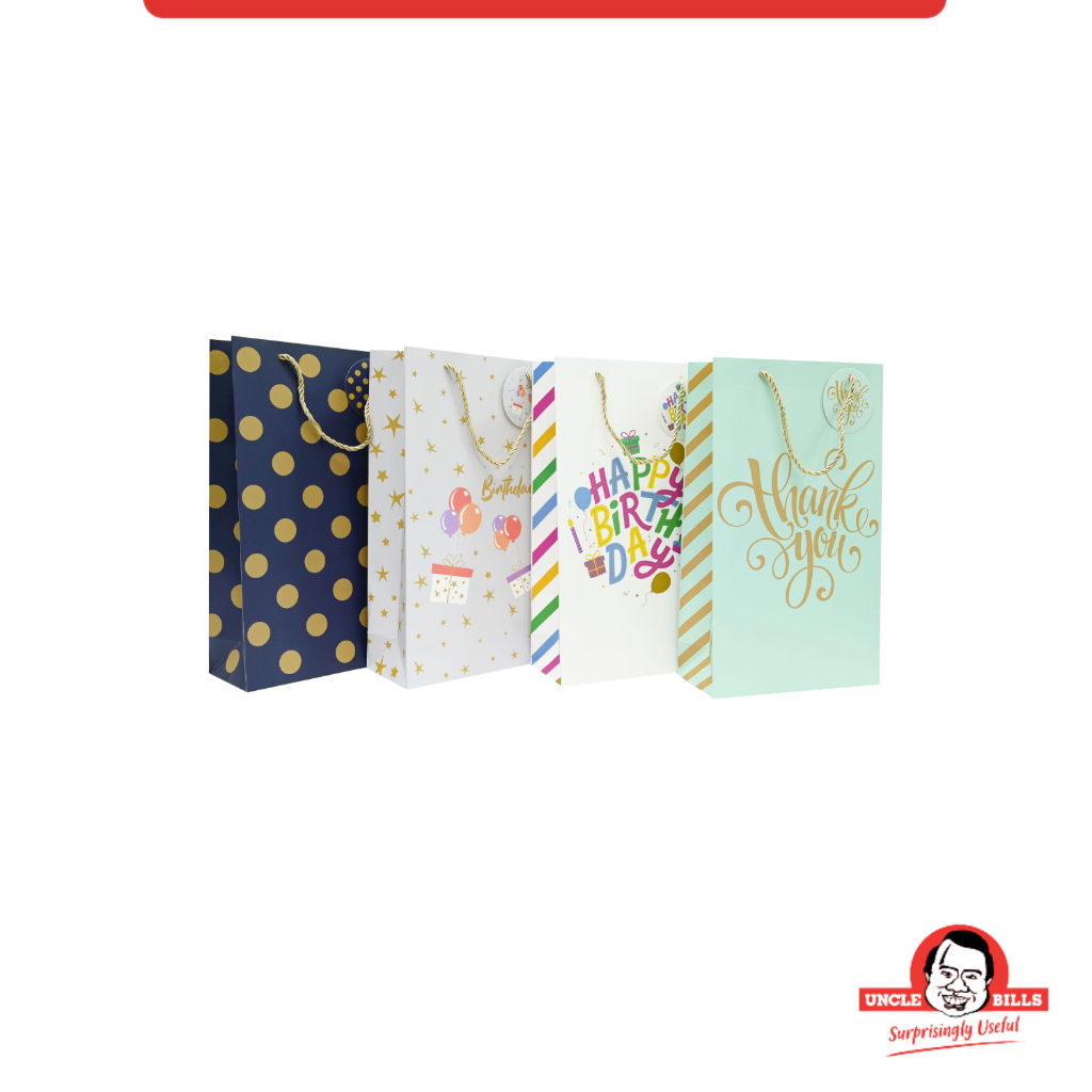ถุงของขวัญ 2 ขวด 36 x 21 x 9ซม. (4 รุ่น) ลุงบิล – YA0134
