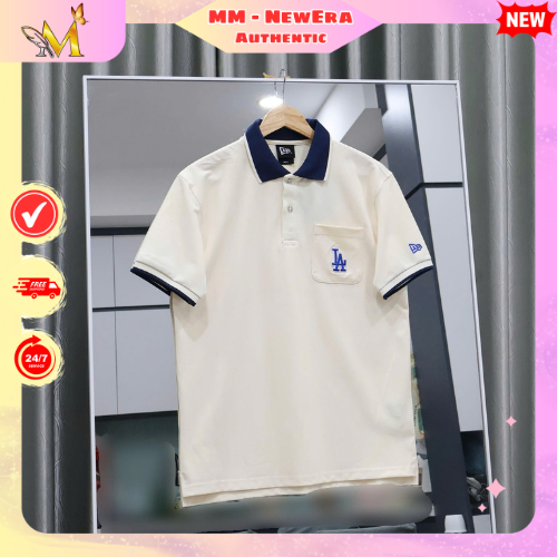 ( ของแท้ ) เสื้อโปโล New Era LA กระเป๋าคอสีกรมท่า | MM แท้ |