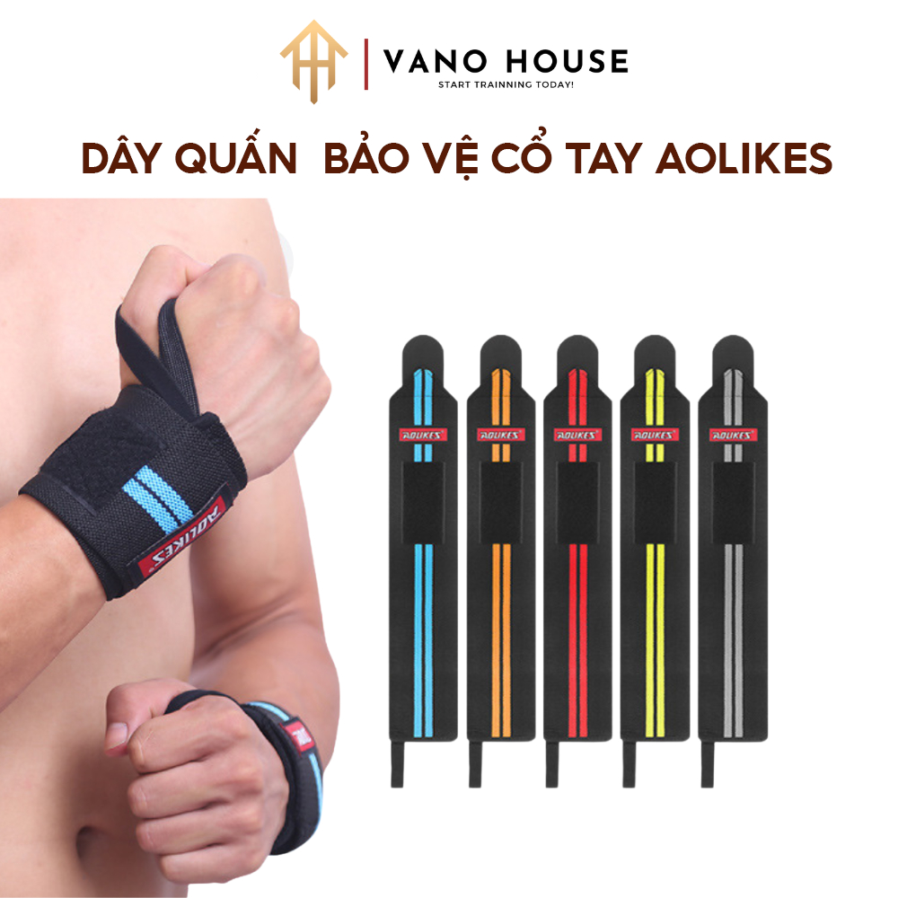 Gym Wrist Band, Gym Wrist Protector สําหรับ Fitness Weight Training Aolikes AL1538