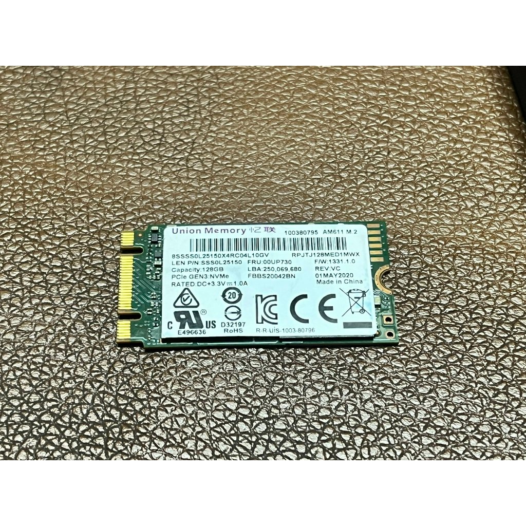 ขาย M2-PCIe 128GB 2242 NVMe Gen 3 SSD Hard Drive สุขภาพ 100% สินค้ามือสองบรรจุภัณฑ์ของแท้