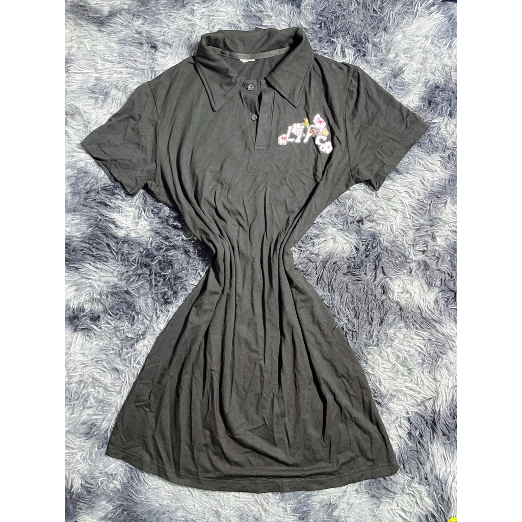 Used item : เดรสผ้าฝ้ายดาวน์ฟรีไซส์ (เอว max 88 ยาว 86) - ทรงดี