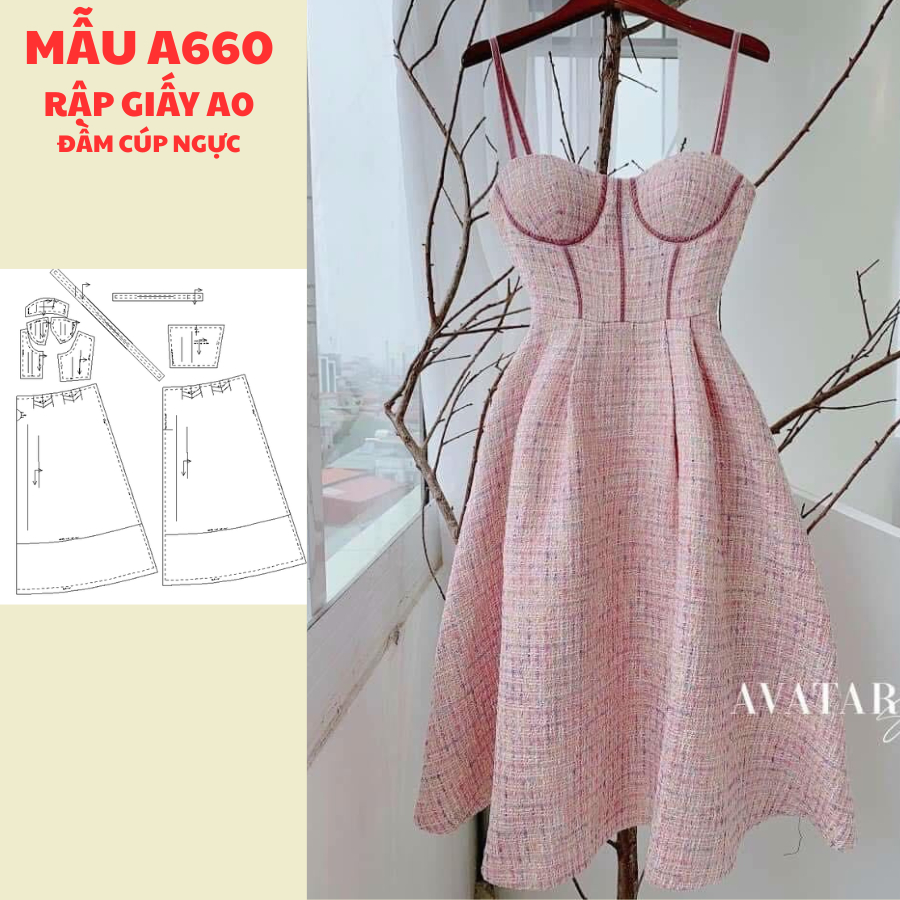 แผ่นกระดาษ A0 BREAST CUP DRESS-A660