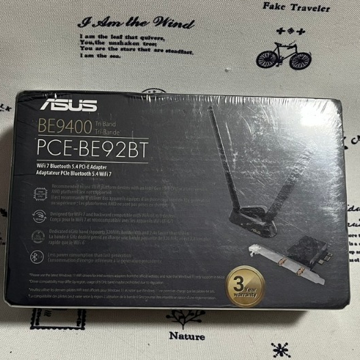 มือสอง - การ์ดเครือข่าย ASUS PCE-BE92BT | อะแดปเตอร์ PCI-E | BE9400 | บลูทูธ5.4 | อินเตอร์เน็ตไร้สาย