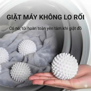 2 Bóng giặt cực lớn hỗ trợ giặt đồ chống nhăn quần áo 6.5x6.5cm