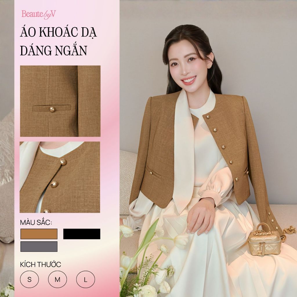 [ขายดี] Kylie Blazer BEAUTYV เสื้อแจ็คเก็ตเสื้อครอปผู้หญิง เสื้อ Lacy กระโปรง Elise (แยก SET)