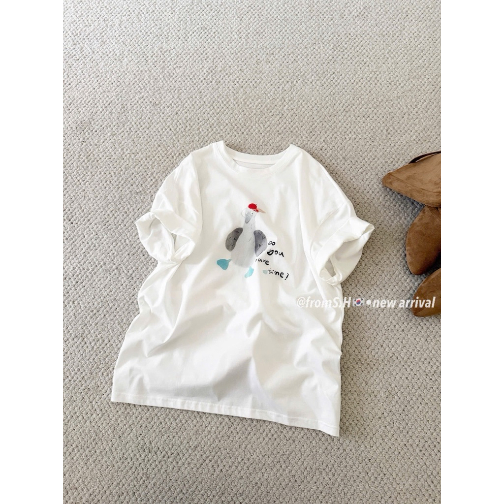 304SH915 HA.HI สวมเสื้อยืด เบลเซอร์พื้นฐานอ่อนเยาว์