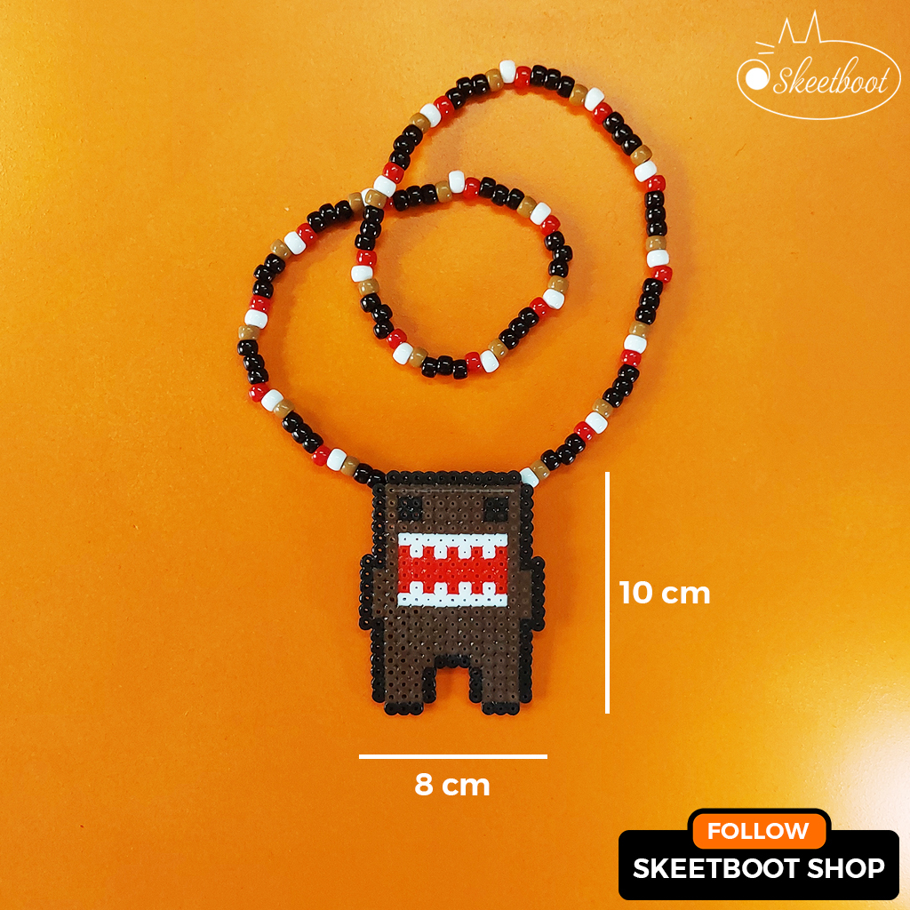 สร้อยคอ Kandi Danmo kun - สร้อยคอ Domo perler - เครื่องประดับ rave edm เทศกาล dj เทศกาลดนตรี