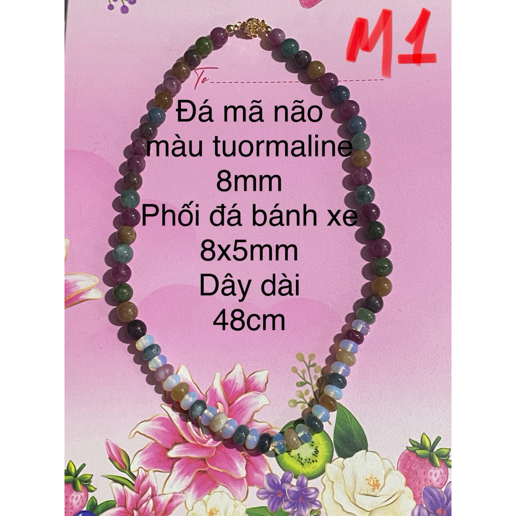 BEAUTIFUL TUOR MALINE สร้อยคออาเกตสี ms ABM6