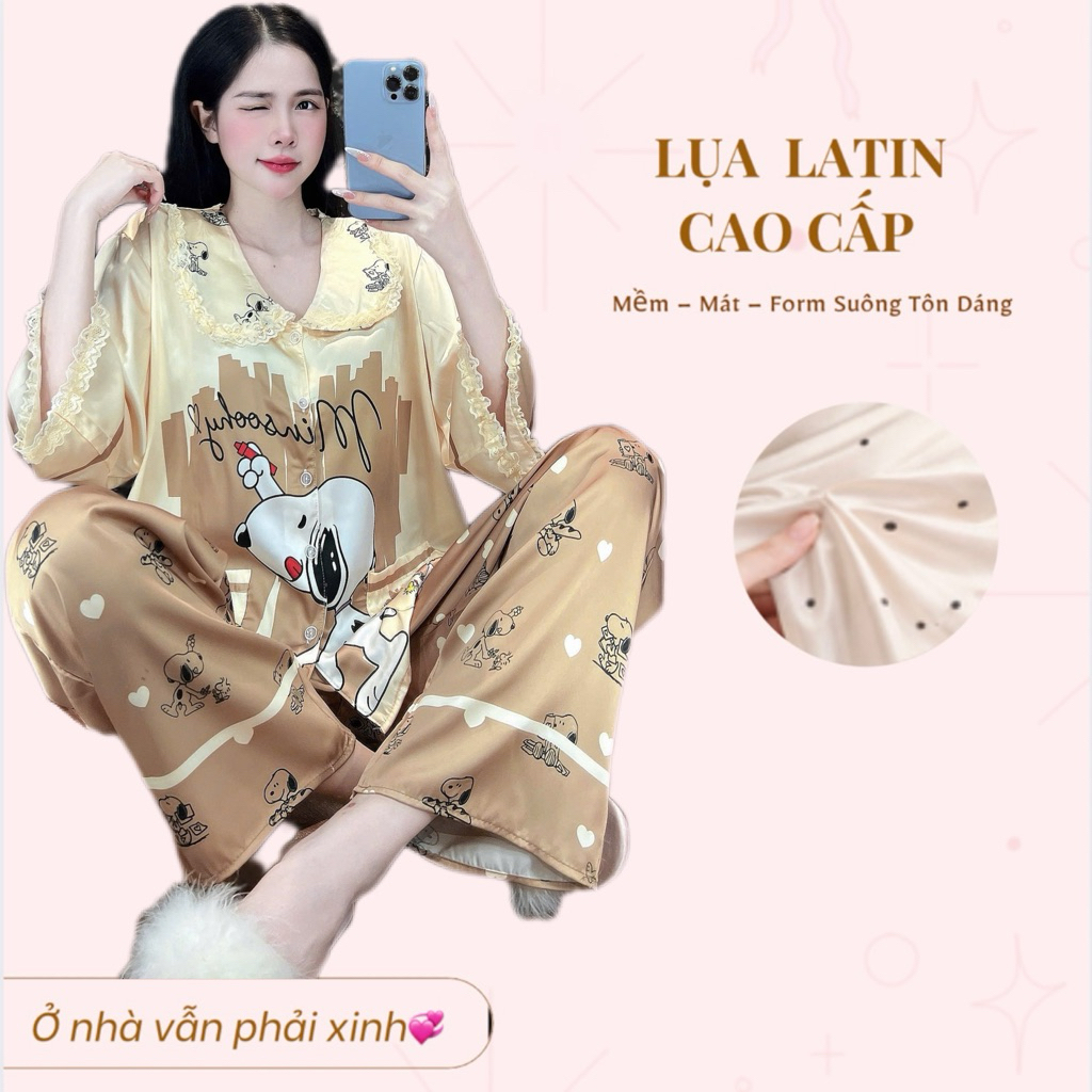 HCM HCM HCM | ชุดนอนผู้หญิงลายลูกไม้คอบัวแขนปล่อย