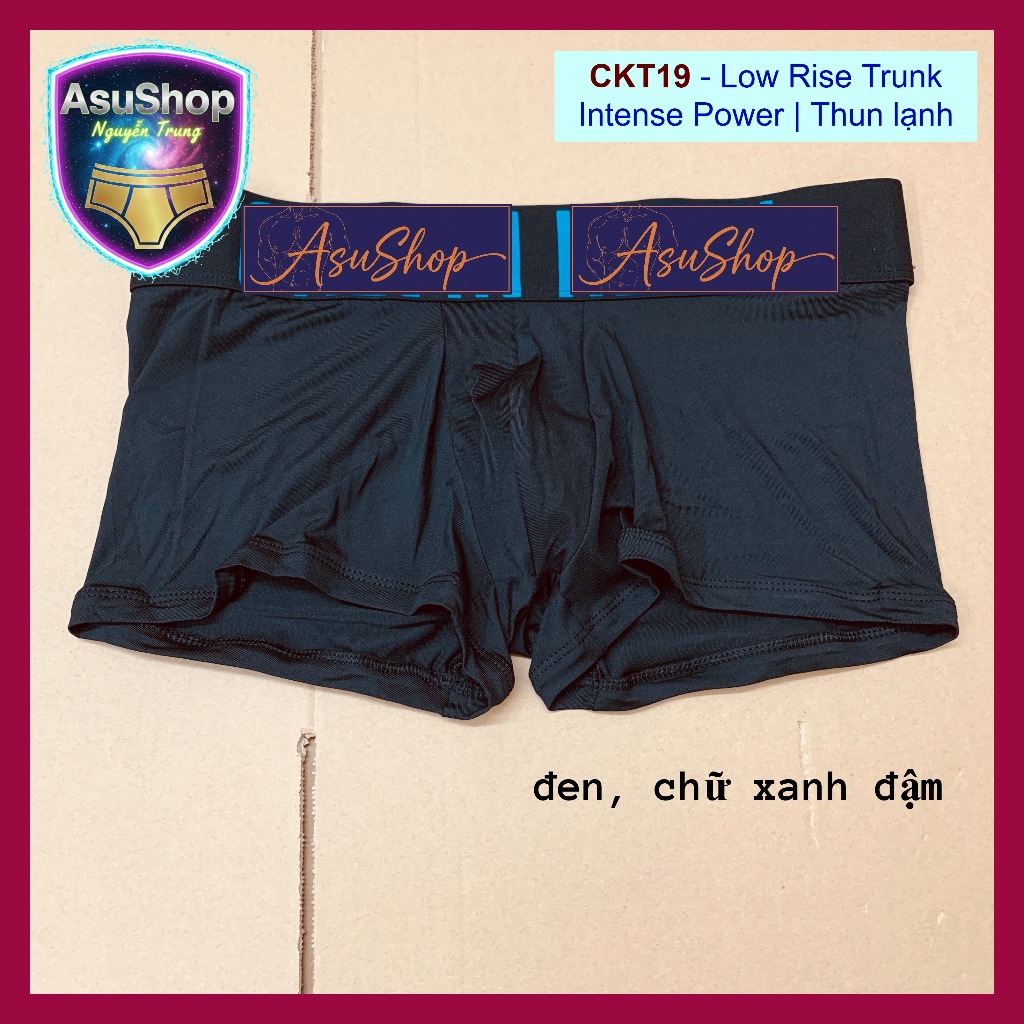 CKT19[5]> M ชุดชั้นในชาย Micro Stretch In-tense Po-wer Low Rise trunk / boxer ตัวอักษรสีน้ําเงินเข้ม