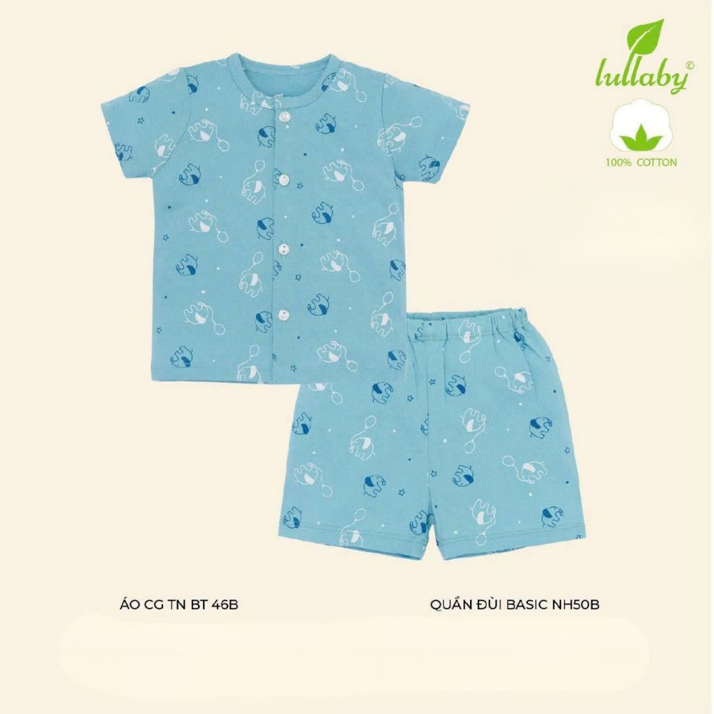 เสื้อเชิ้ตแขนสั้นติดกระดุม SET สําหรับเด็กผู้ชาย BT46B & BASIC NH50B SHORTS – SOFT 100%, COOL COTTON