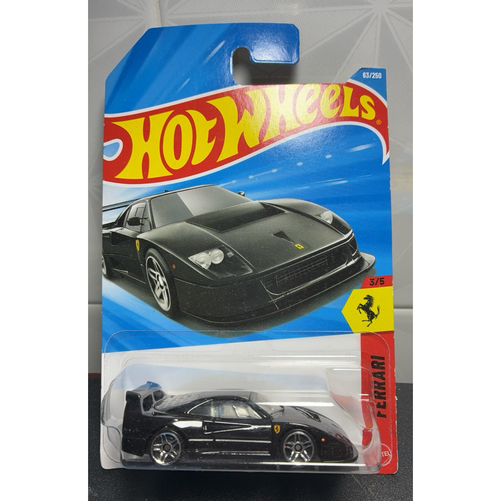 โมเดลรถ HotWheels - FERRARI F40 COMPETIZONE (สเกล 1:1) การ์ดอเมริกา