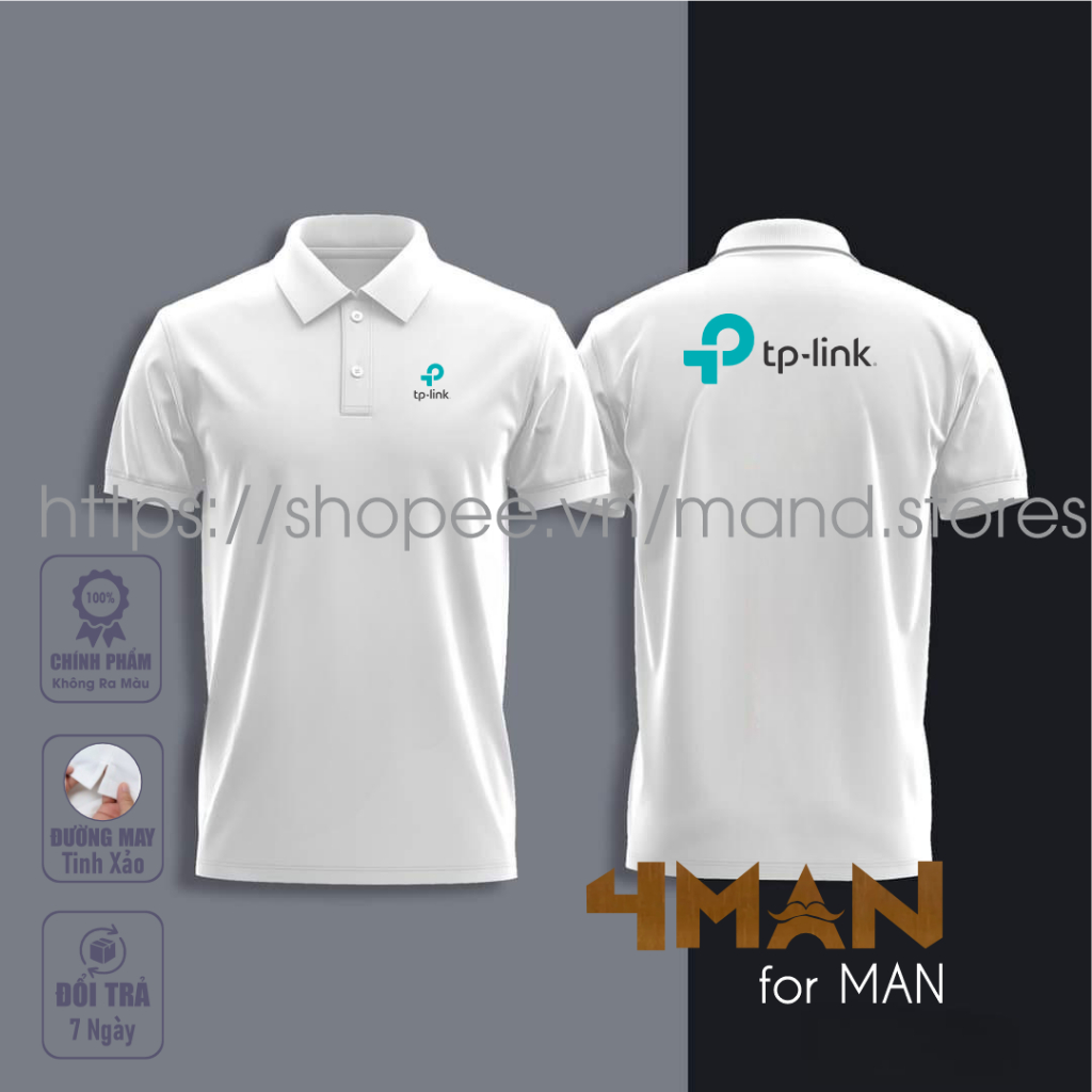 Tp-link Polo T-shirt - Premium CVC Crocodile T-shirt Thick and Smooth - Anti-wrinkle - 4man Store