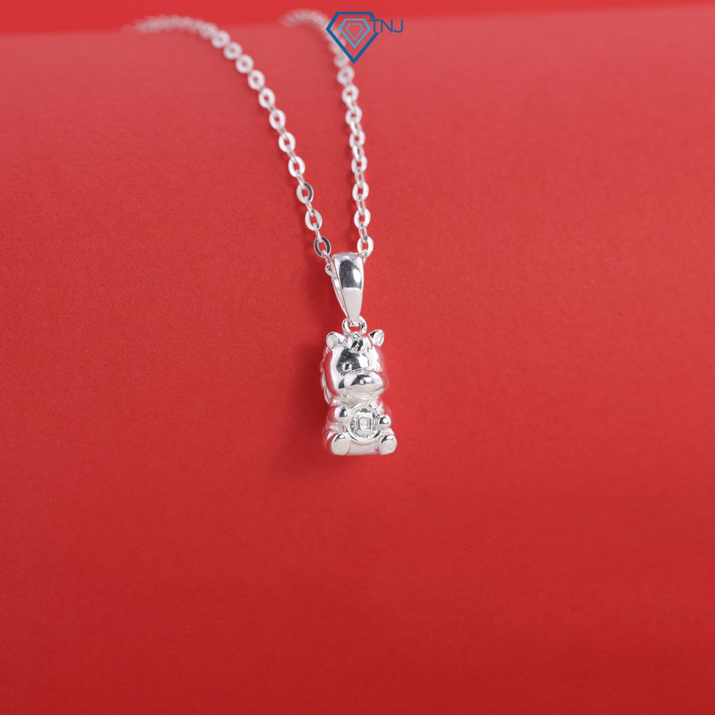 สร้อยคอเงินสําหรับเด็กเสน่ห์ม้าเงินตลก DCT0136 - TNJ Jewelry