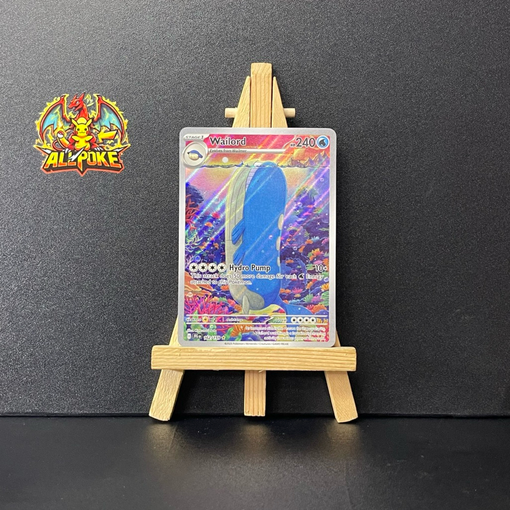[ AllPoke ] การ์ดโปเกมอน TCG,Wailord - 162/159 -M-NM