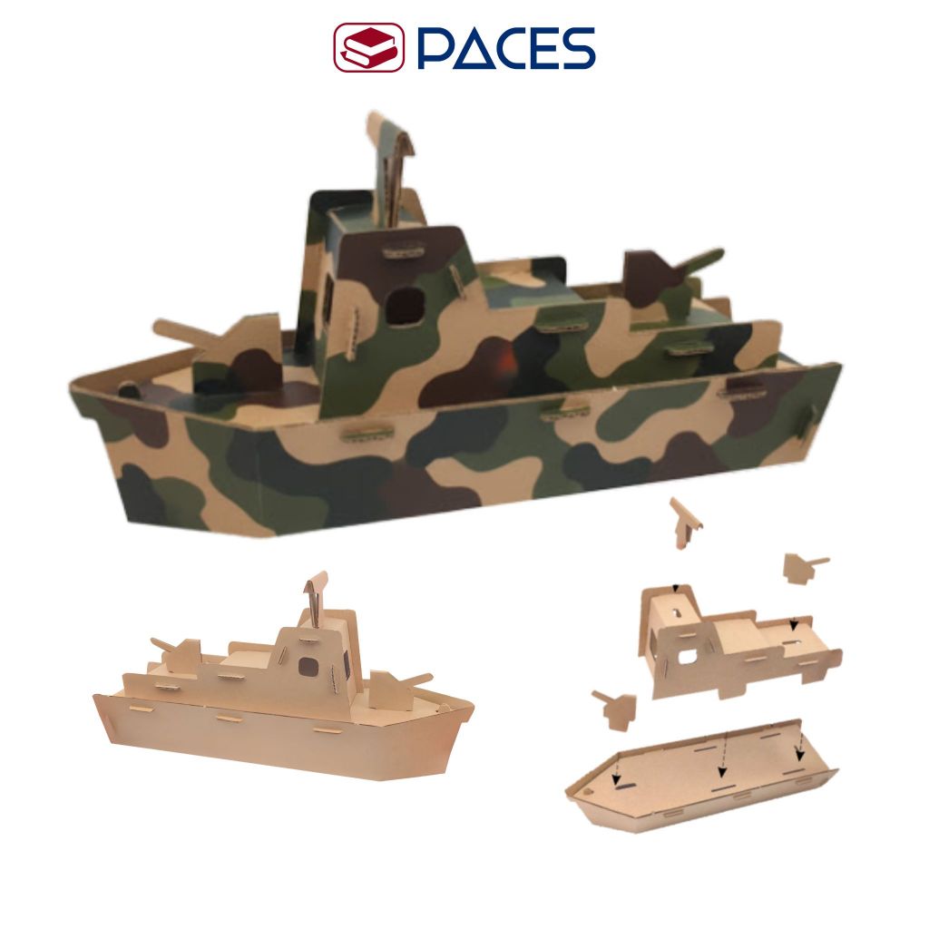 โมเดลประกอบ - WARSHIP - วัสดุกล่องที่เป็นมิตรกับสิ่งแวดล้อม - SGAME