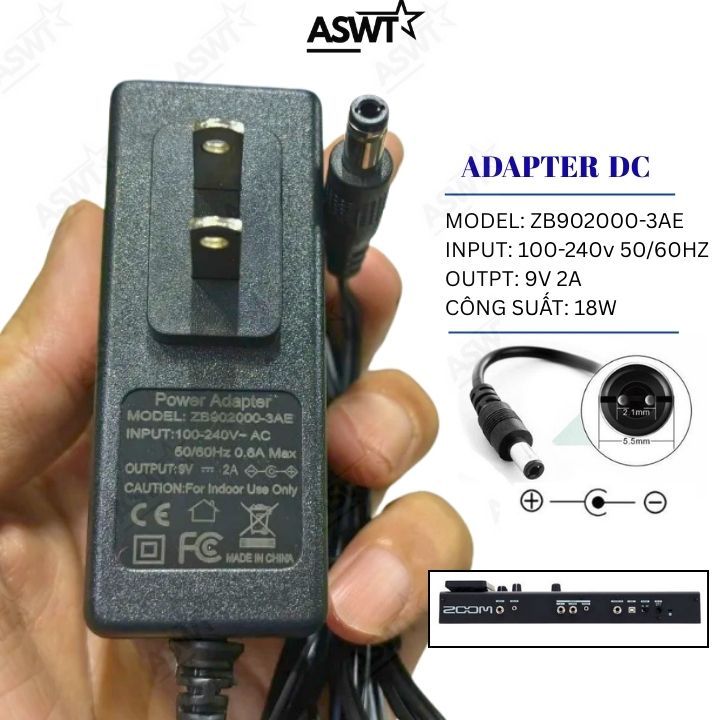 Zoom G1 Four, G1X Four Guitar Pedals Power Supply - Fuzz Pedals Effects Electric G1Four, G1X 9V - พร