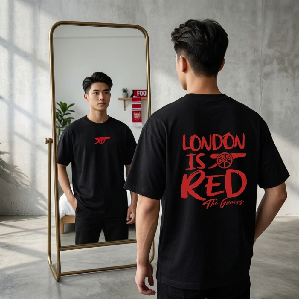 Arsenal London Is Red เสื้อยืดผู้ชายและผู้หญิง เสื้อโพลีไทย Unisex นุ่มเนียน ยืด 4 ทิศทาง SSSHOP