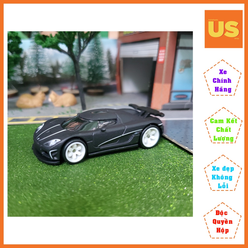 Hot Wheels Premium Koenigsegg Agera R Model Car Exclusive Matte Black Box – ของแท้ US (ไม่มีการ์ด)