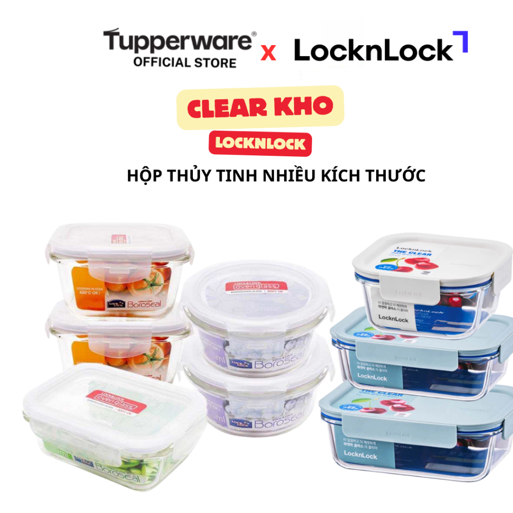 กล่องแก้วทนความร้อน Locknlock มีหลายขนาด - ของแท้