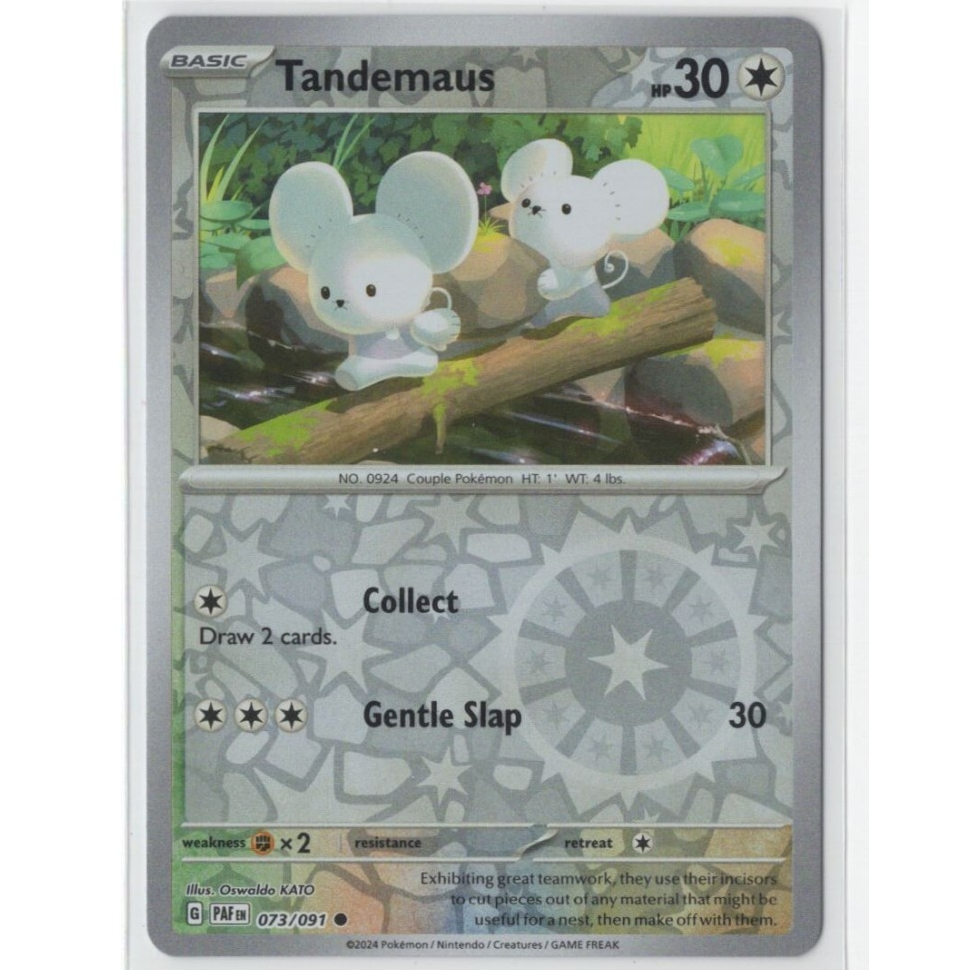 [การ์ดโปเกมอน EN] Tandemaus 073/091 Paldeen Fates (PAF) Reversible Holo