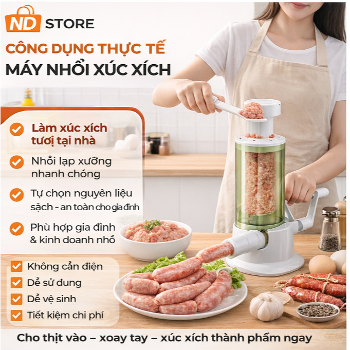 Alizz 13964 Multifunctional Sausage Stuffer - 4 หัวเปลี่ยนง่าย