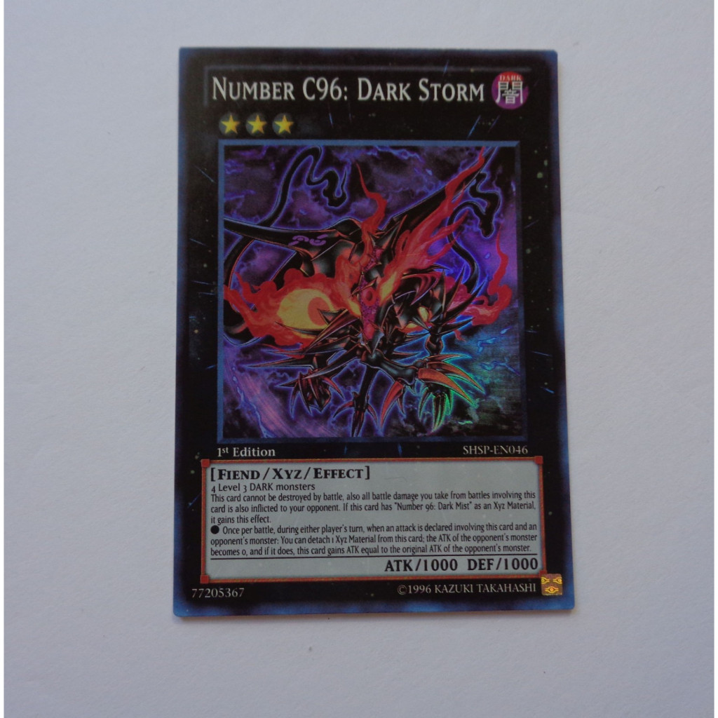 2013 รหัสแรก SHSP 1st super rare [Yugioh Watermelon] การ์ดหมายเลข C96 Dark Storm xyz