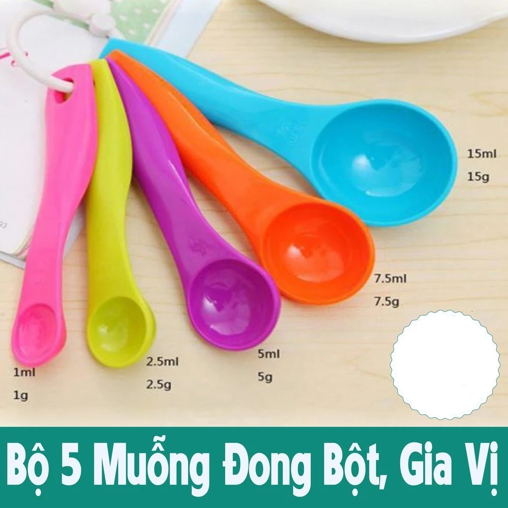 SET 05 SPICE SPOONS WITH CAPACITY RECORDING (สุ่มสี)