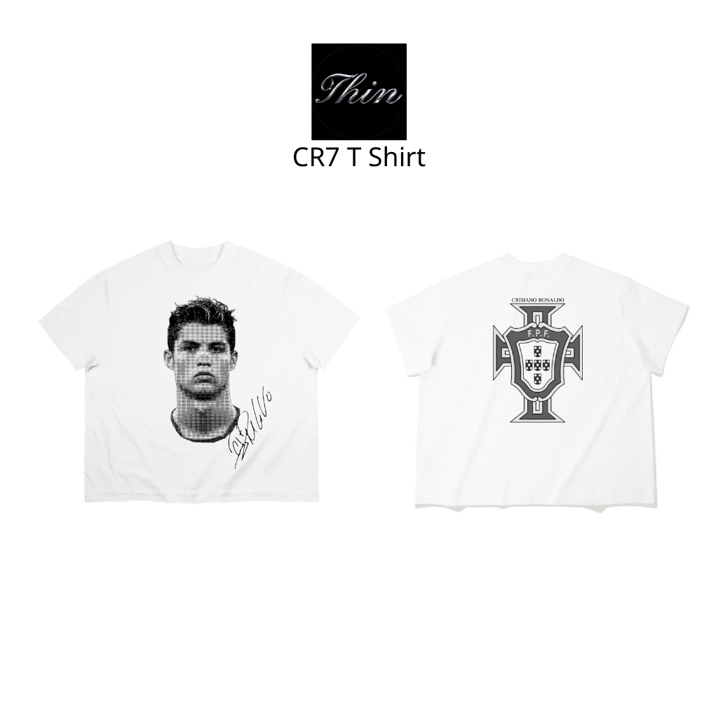 เสื้อยืดกล่อง CR7 - 250gsm ผ้าคอตตอน 100%