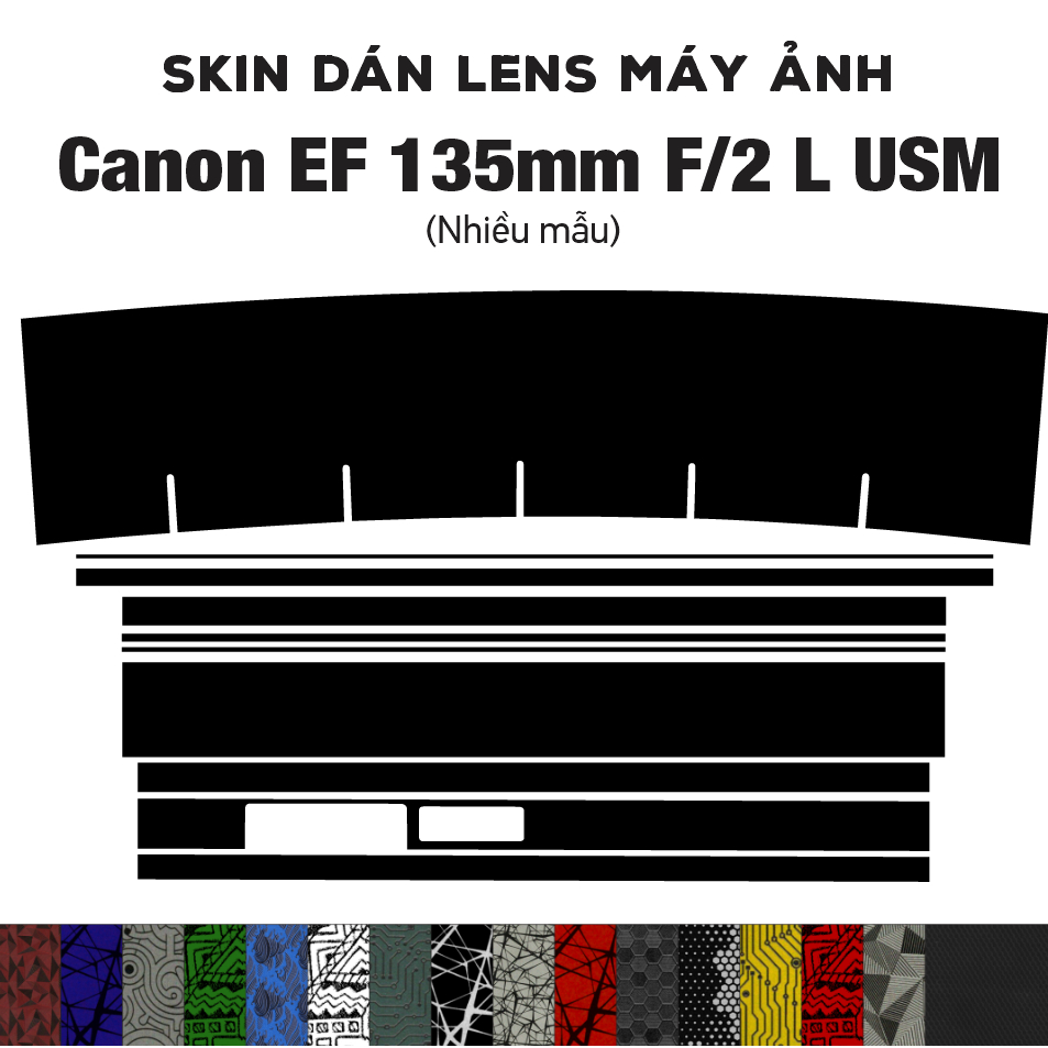 3M Skin สําหรับเลนส์ Canon EF 135mm F/2.0 L USM (หลายรุ่น) | ฟิล์มกันรอยเลนส์กล้อง 135 mm f2