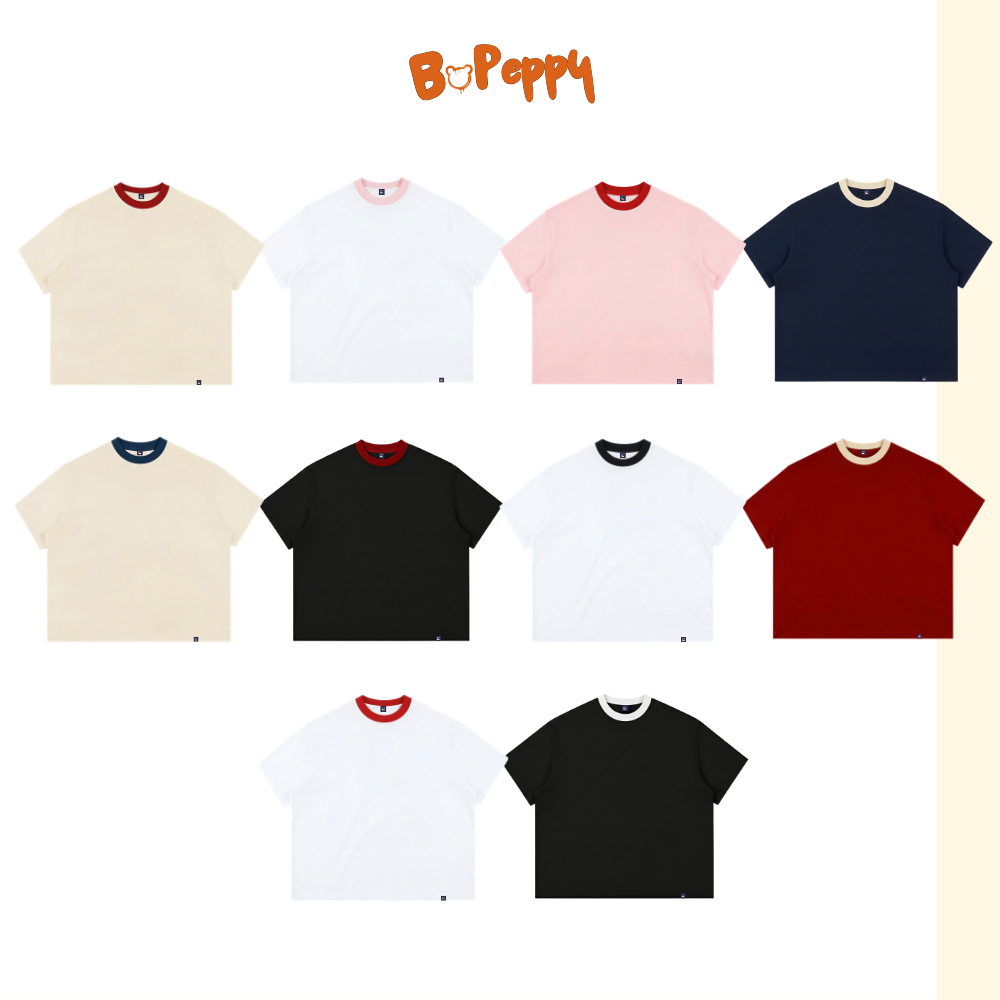 BOPEPPY BP68 เสื้อคอปก Boxy รหัสธรรมดา - ผ้าฝ้าย 2 ทาง หนา 250gsm เท่ ทรงตรง