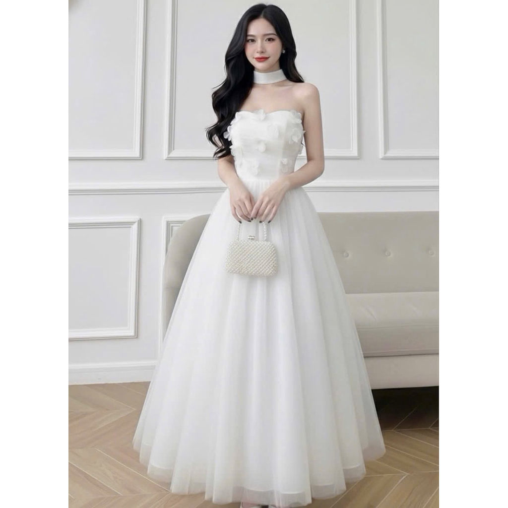 DL14 ชุด TAPTA พร้อมสายคล้องคอตาข่ายสําหรับ GOING OUT, PARTY, LUXURY YEP DRESS